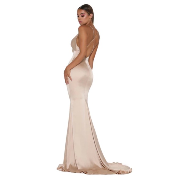 Portia and Scarlett Dana Gown in Champagne - Picture 3 of 11